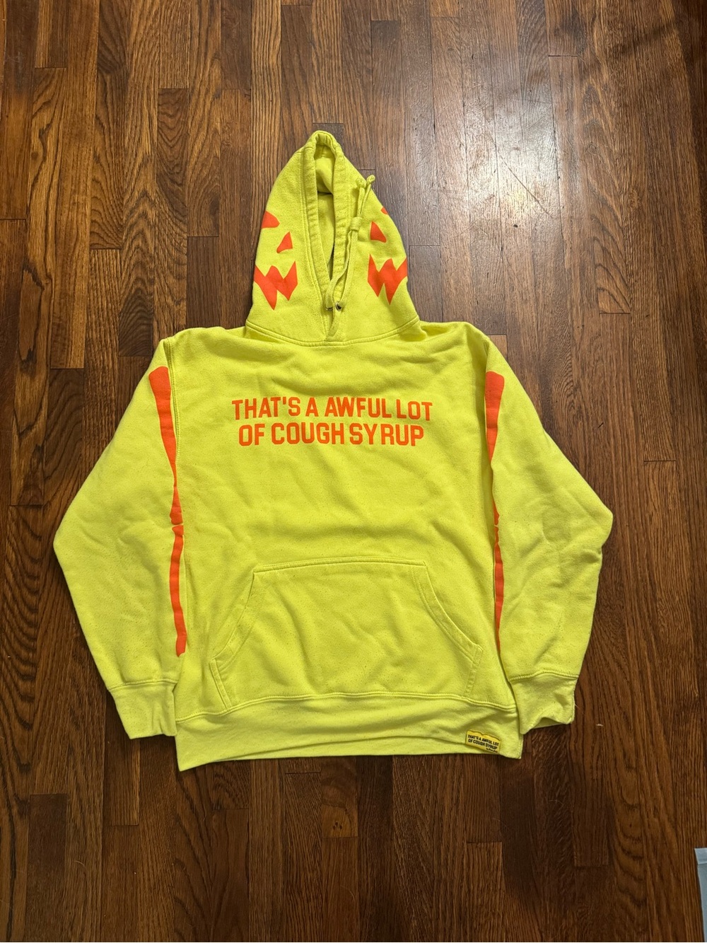 That’s an awful lot of cough syrup skeleton hoodie size medium